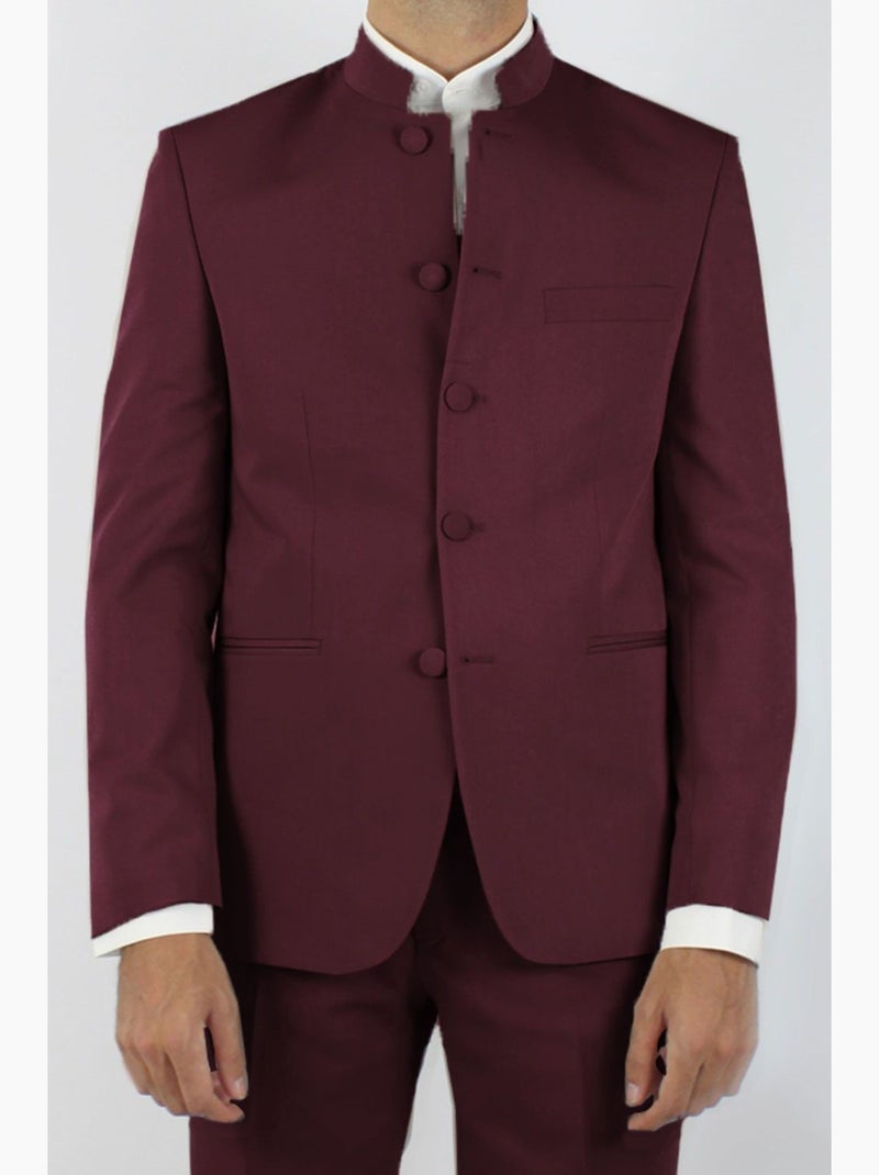 Traje de cuello mao Kebello Burdeos - Kiabi