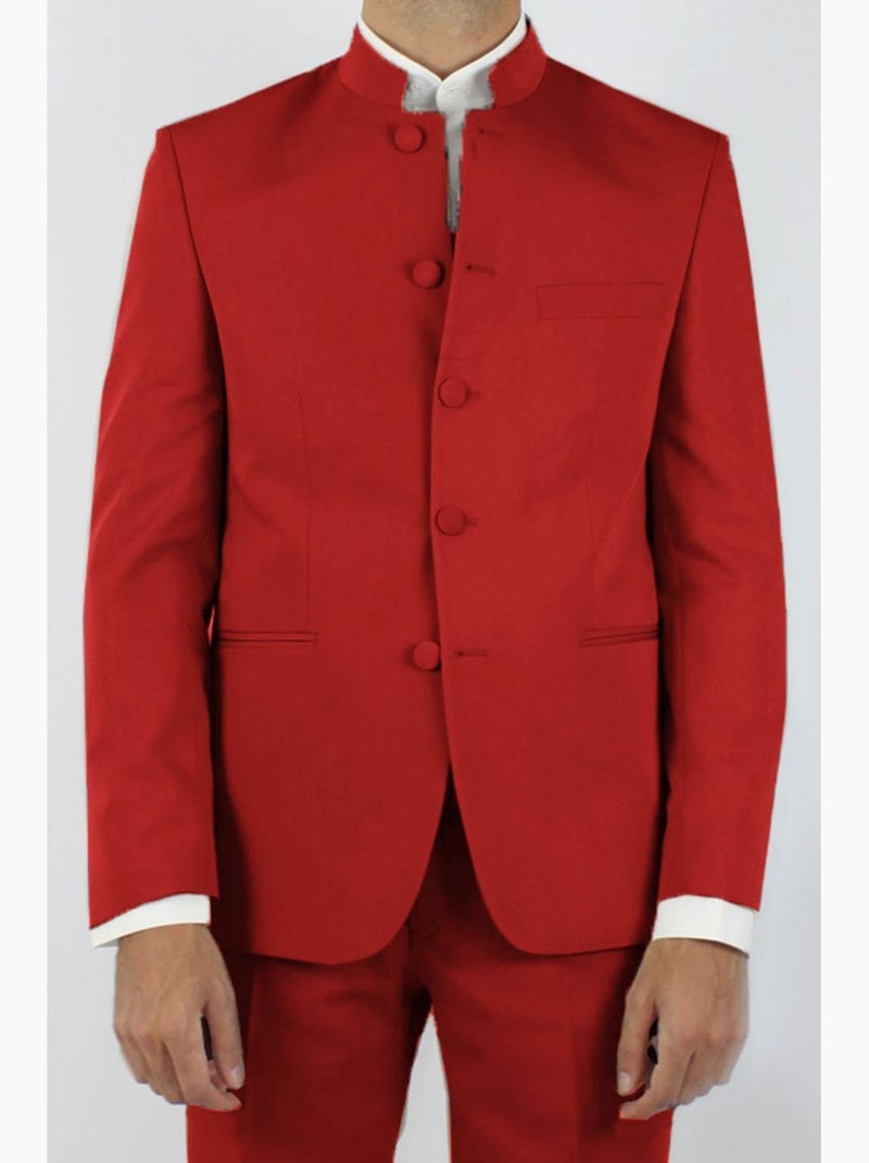 Traje de cuello mao Kebello Rojo - Kiabi