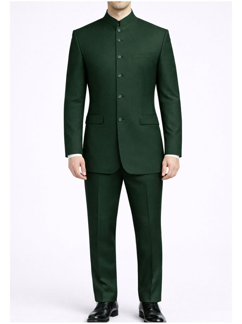 Traje de cuello mao Kebello Verde - Kiabi