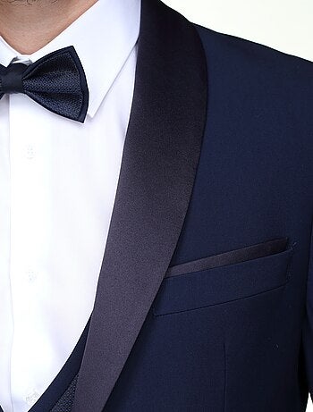 Traje de esmoquin de 4 piezas con chal - Leader Mode