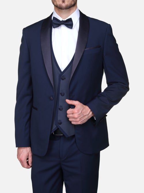 Traje de esmoquin de 4 piezas con chal - Leader Mode - Kiabi Traje de esmoquin de 4 piezas con chal - Leader Mode - Kiabi