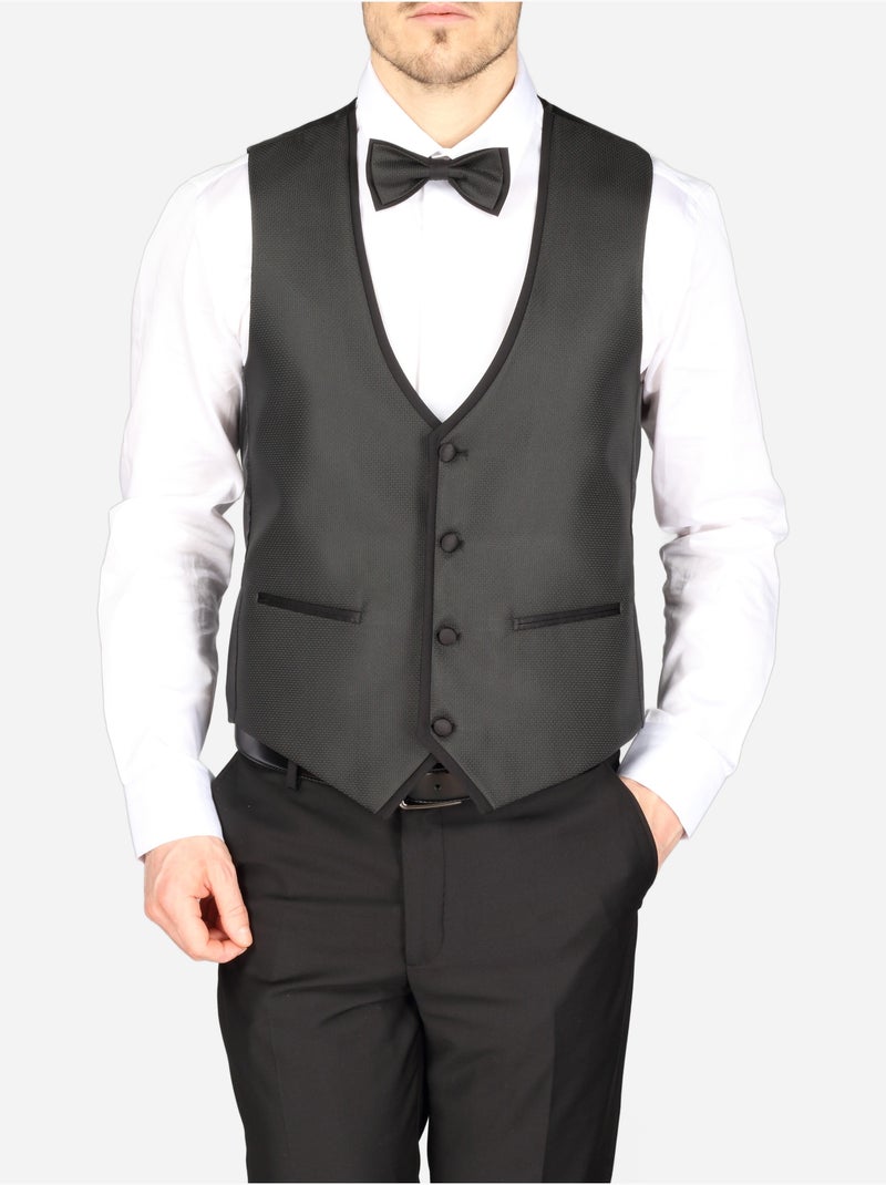 Traje de esmoquin de 4 piezas con chal - Leader Mode Negro - Kiabi