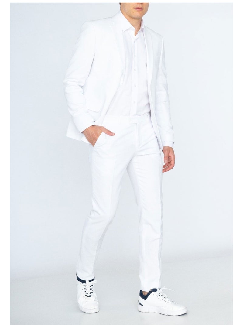 Traje de lino Kebello Blanco - Kiabi