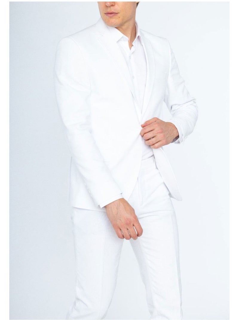 Traje de lino Kebello Blanco - Kiabi