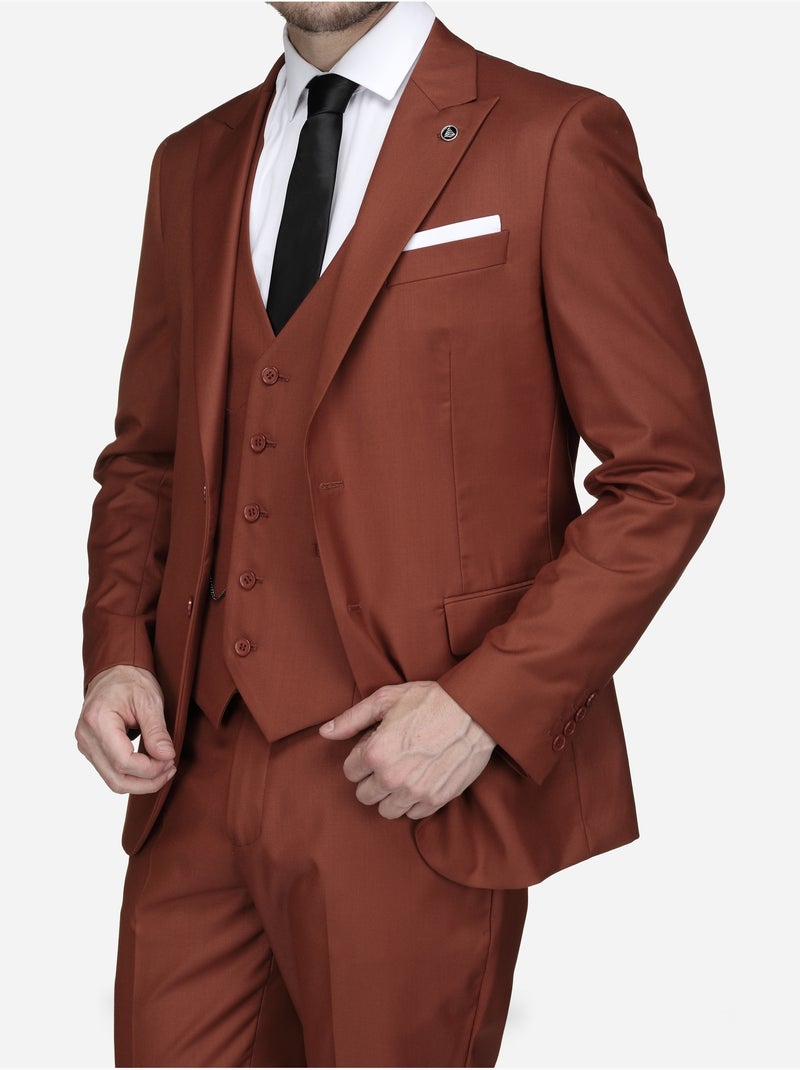 Traje de tres piezas - Bill Tornade Rojo - Kiabi