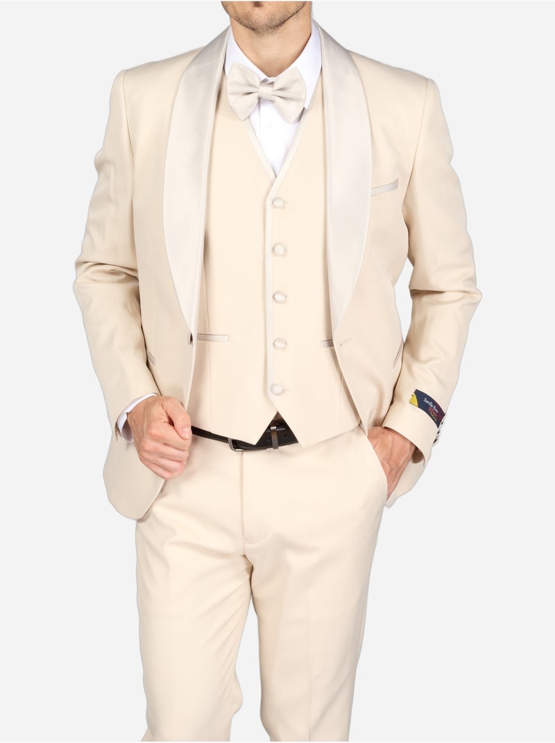 Traje de tres piezas - Leader Mode Crema - Kiabi