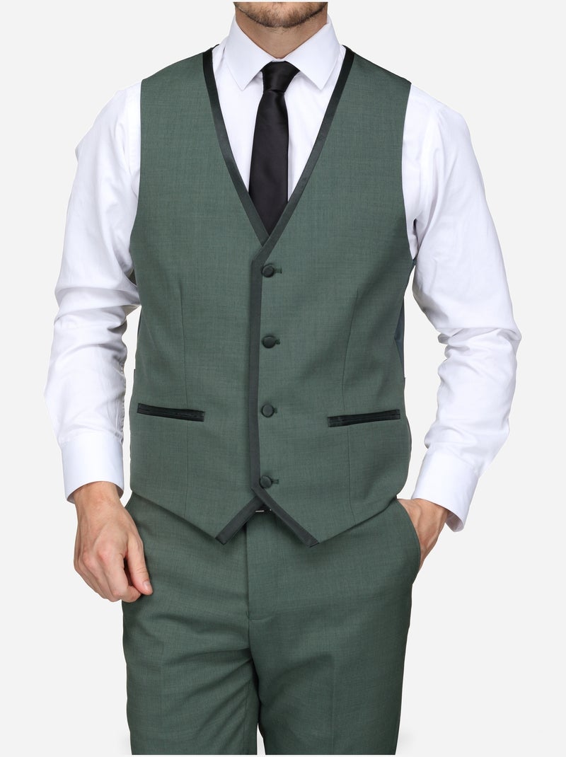 Traje de tres piezas con cuello chal - Torrente Turquesa - Kiabi