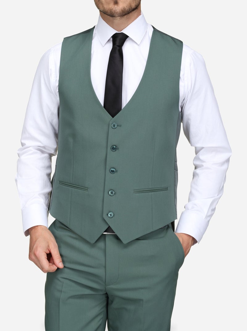 Traje de tres piezas con cuello en punta - Leader Mode Verde - Kiabi