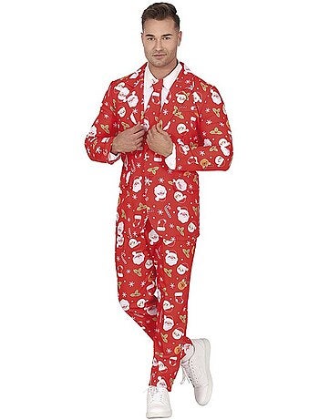 Traje Divertido de Papá Noel con corbata