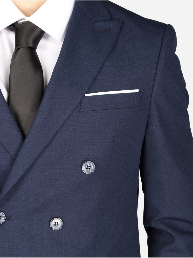 Traje londinense cruzado de dos piezas - Leader Mode Azul oscuro - Kiabi