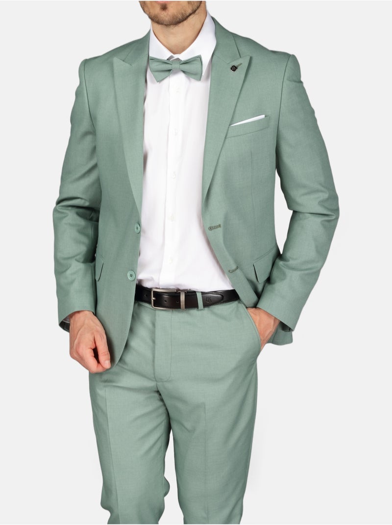 Traje Oxford de dos piezas para la ciudad - Bill Tornade Verde - Kiabi