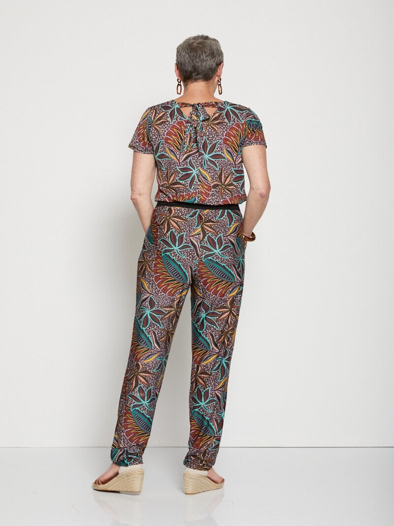 Traje pantalón de punto elástico - Afibel Terracota - Kiabi