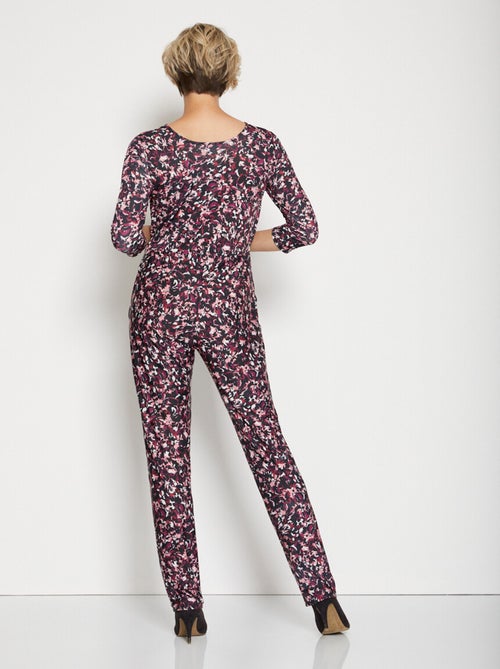 Traje pantalón estampado manga 3/4 - Afibel - Kiabi