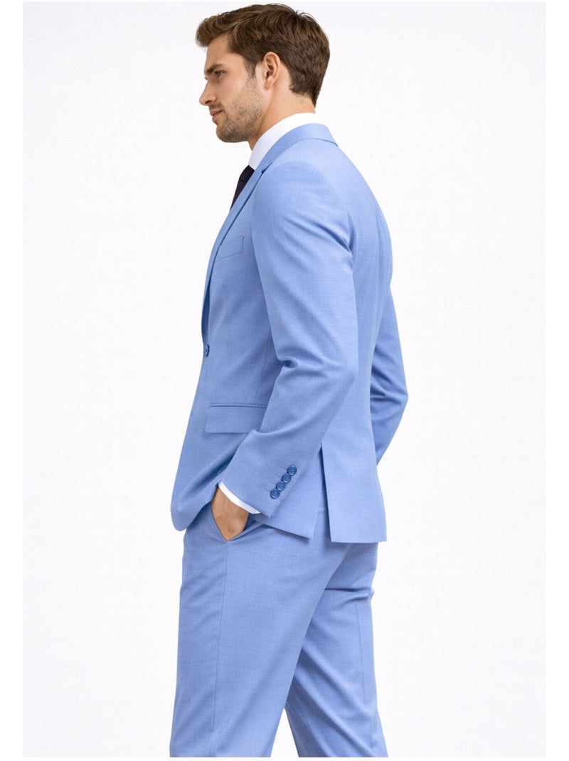 Traje slim fit de 2 botones Kebello Azul cielo - Kiabi