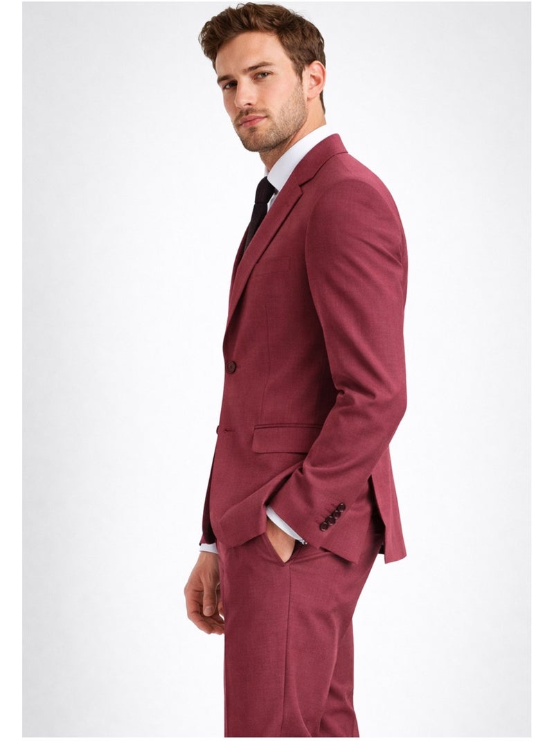 Traje slim fit de 2 botones Kebello Burdeos - Kiabi