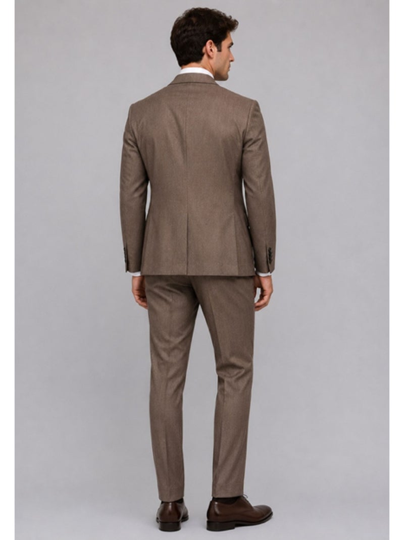 Traje slim fit de 2 botones Kebello Marrón - Kiabi