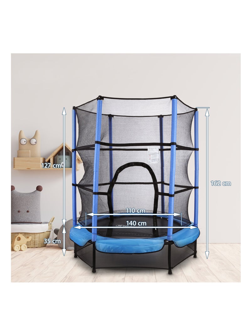Trampolín infantil 140 cm con red de seguridad HyperMotion jardín casa niños 3-6 años estable N/D - Kiabi