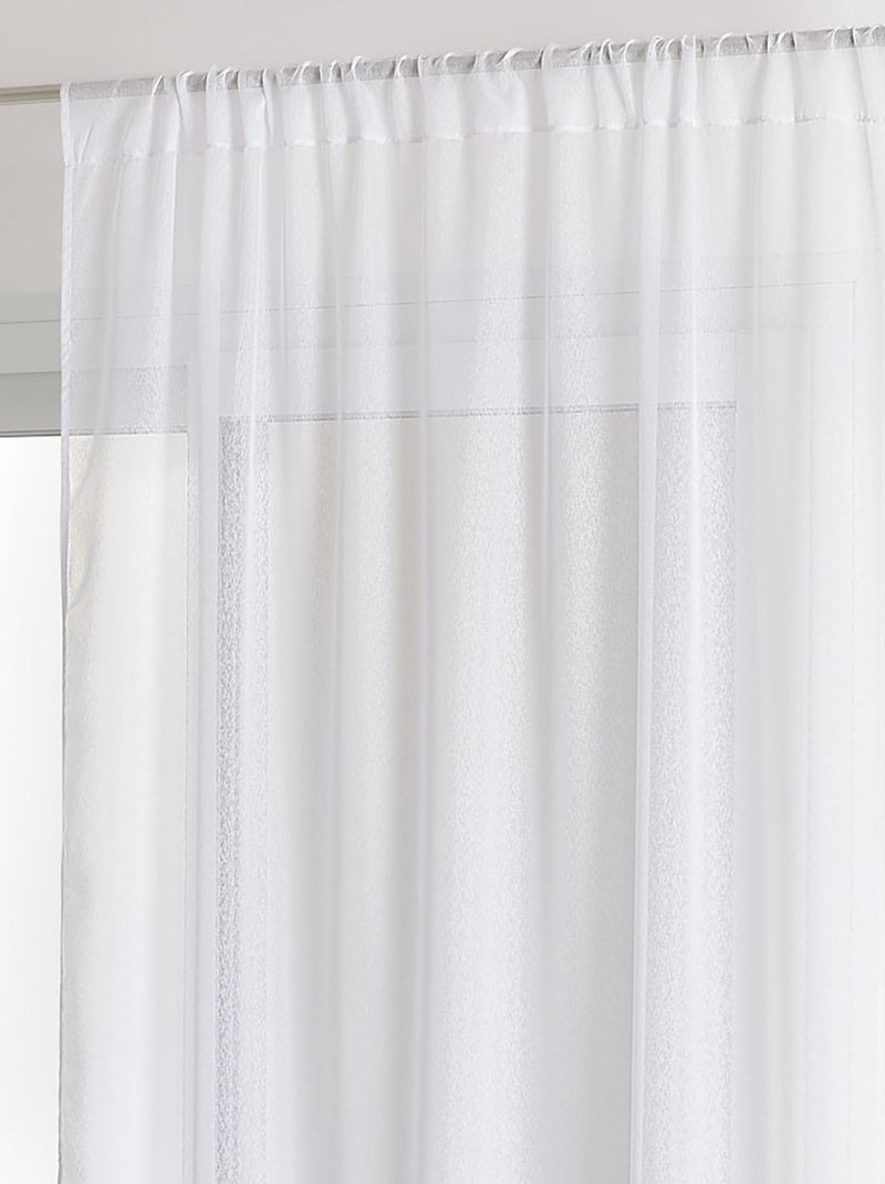 Transparente arenado con base bordada Blanco - Kiabi