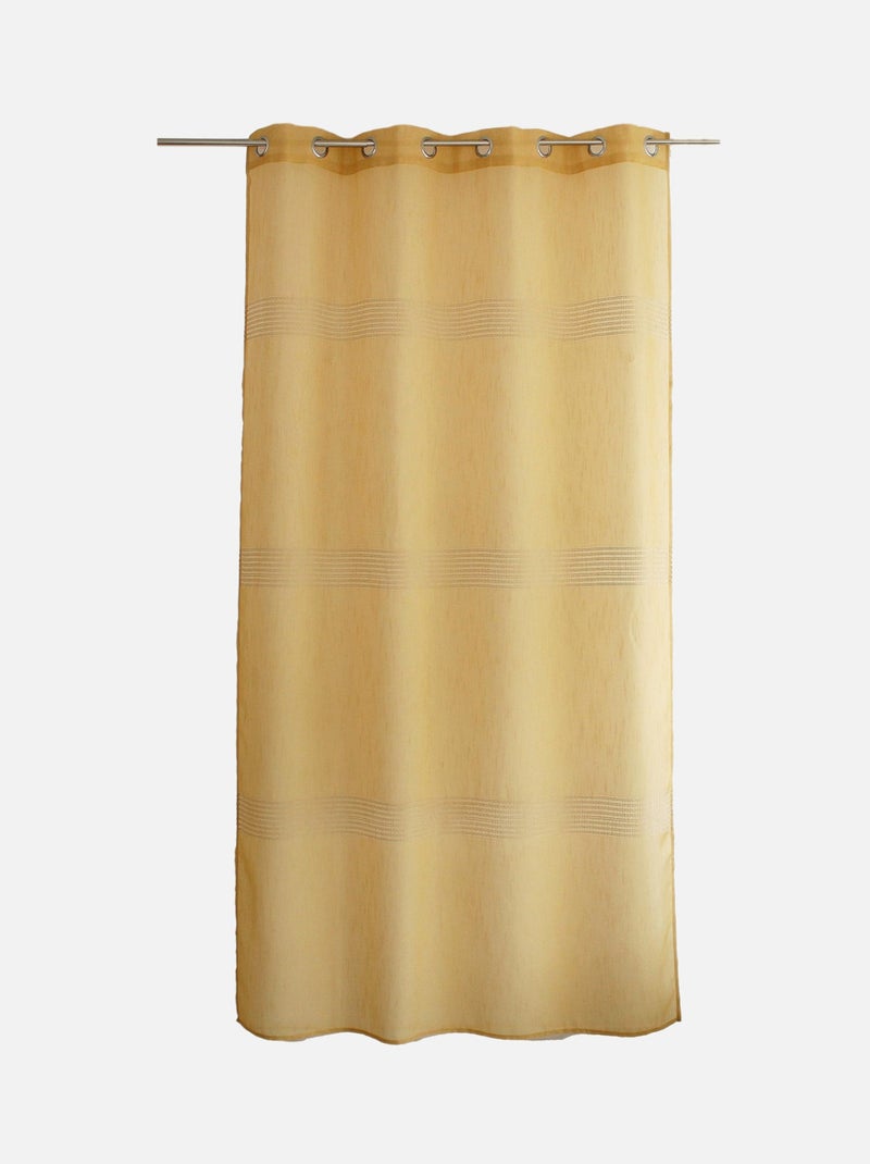 Transparente bohemio con rayas caladas Amarillo oscuro - Kiabi
