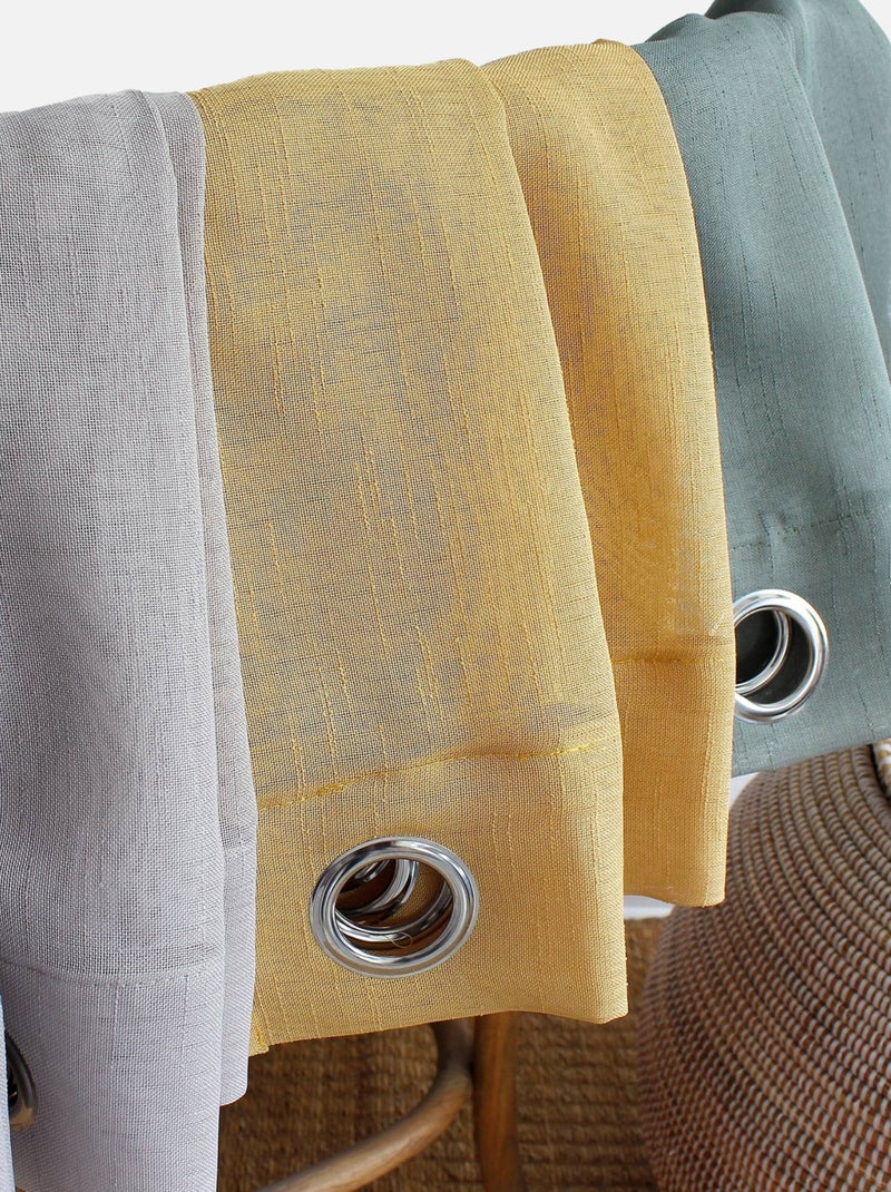 Transparente bohemio con rayas caladas Amarillo oscuro - Kiabi