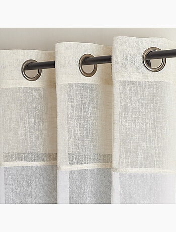 Transparente claro bicolor con ojales