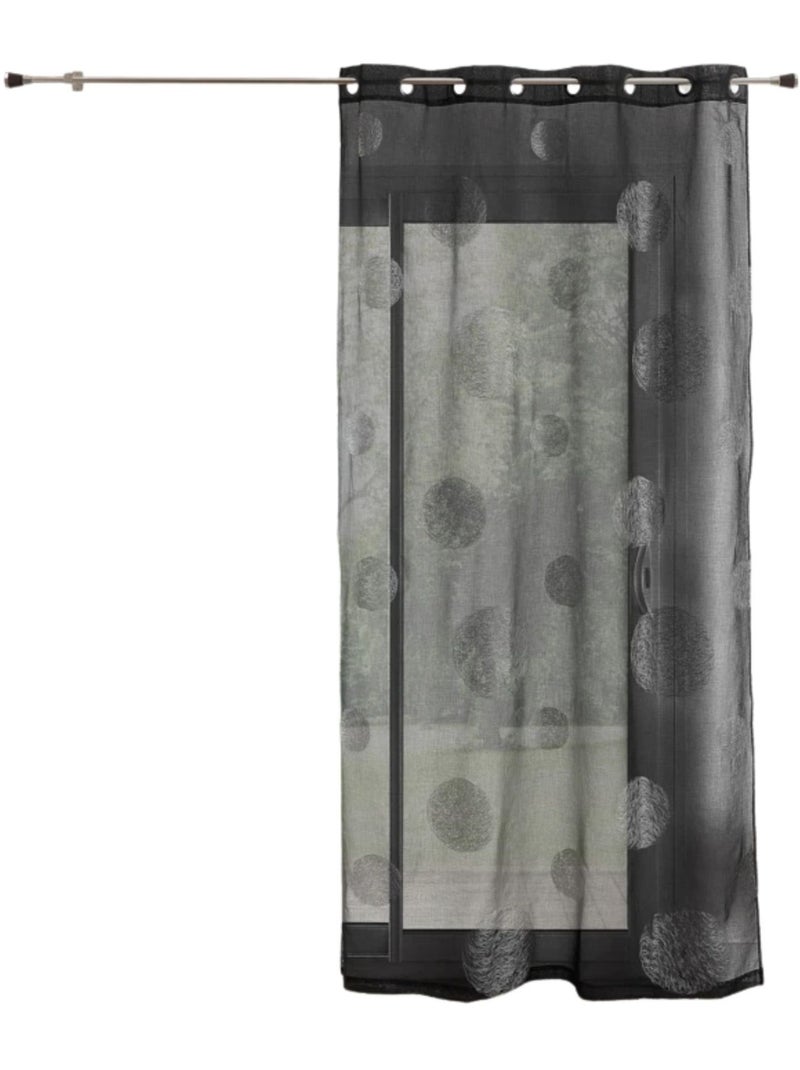 Transparente con círculos bordados tono sobre tono Negro - Kiabi