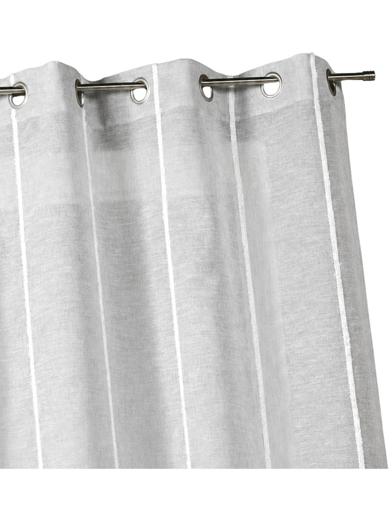 Transparente con finas rayas verticales Gris claro - Kiabi