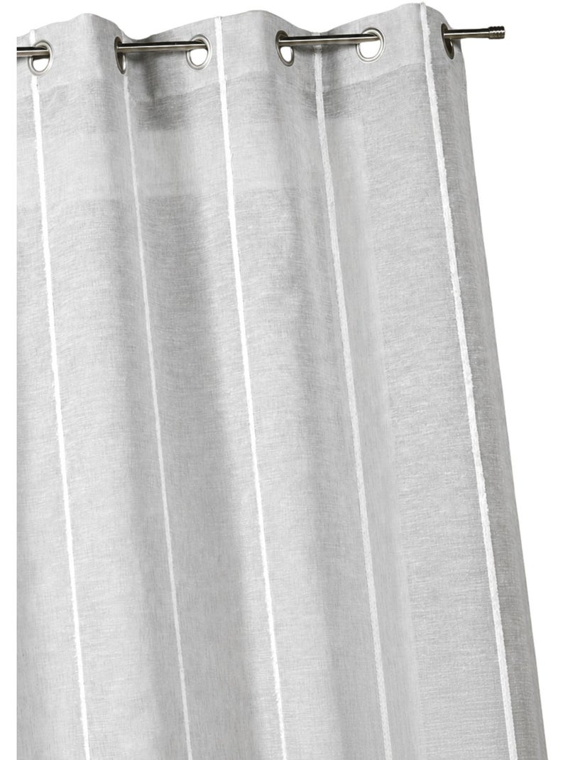 Transparente con finas rayas verticales Gris claro - Kiabi