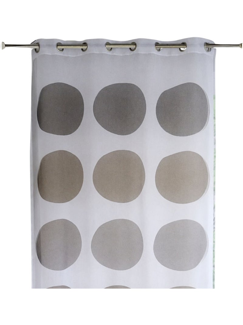 Transparente con gran estampado de lunares Beige - Kiabi