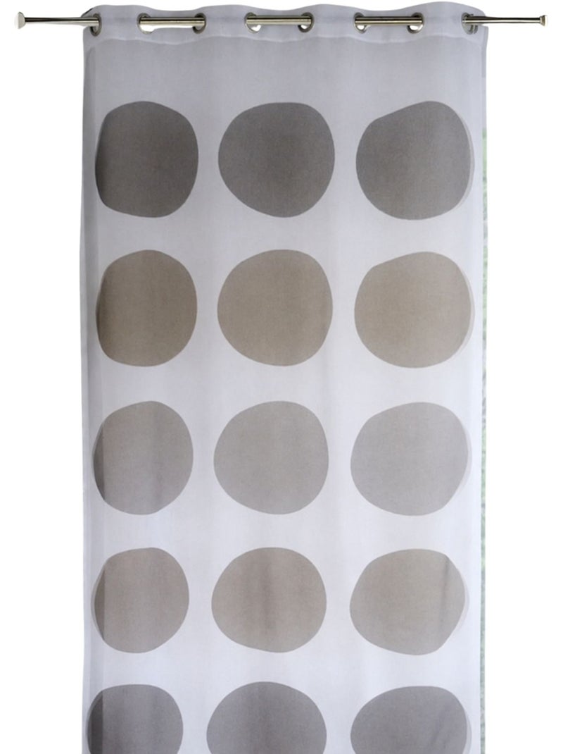 Transparente con gran estampado de lunares Beige - Kiabi