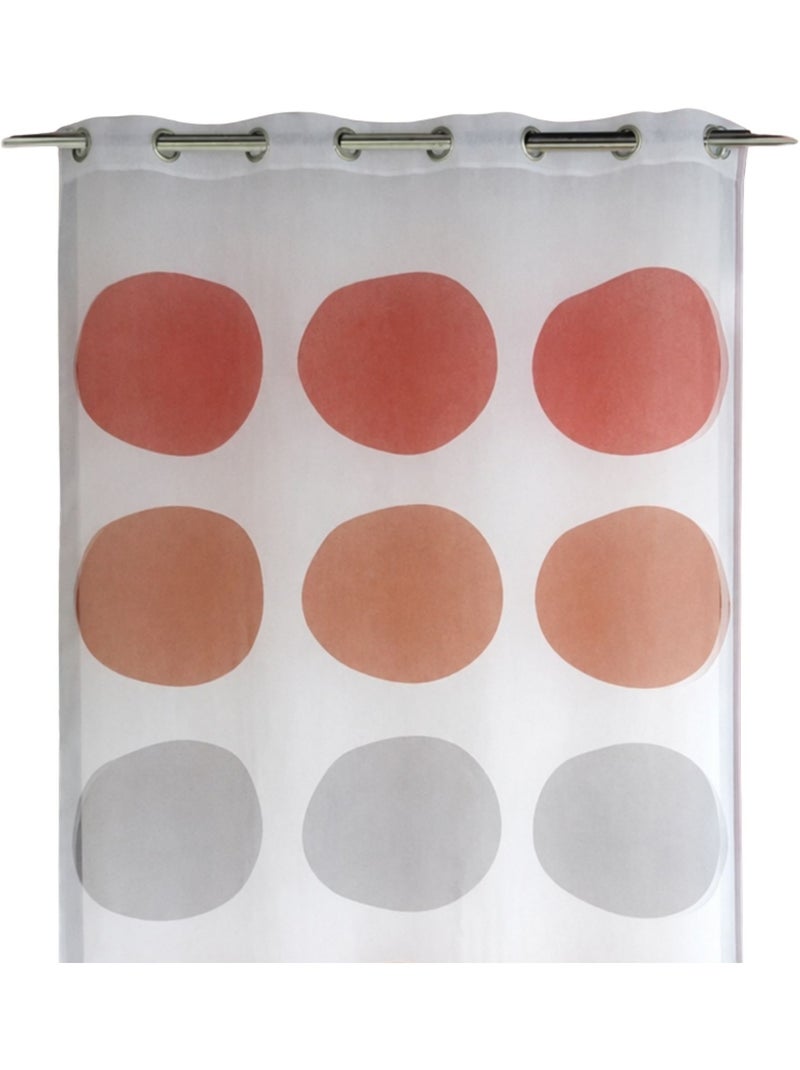 Transparente con gran estampado de lunares Rojo ladrillo - Kiabi