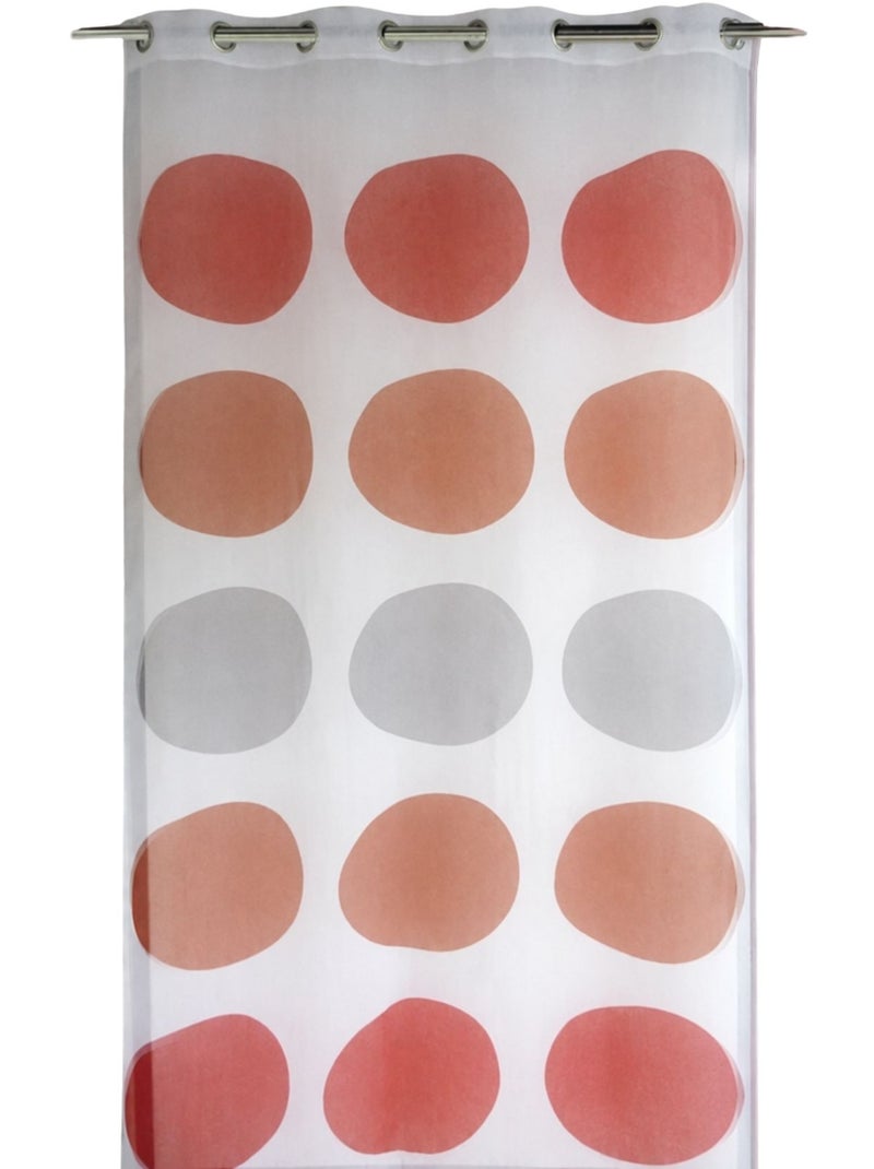 Transparente con gran estampado de lunares Rojo ladrillo - Kiabi