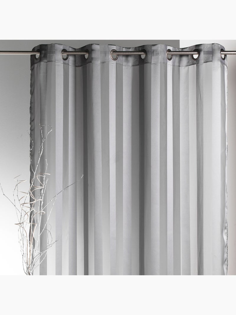 Transparente con rayas tejidas Gris claro - Kiabi