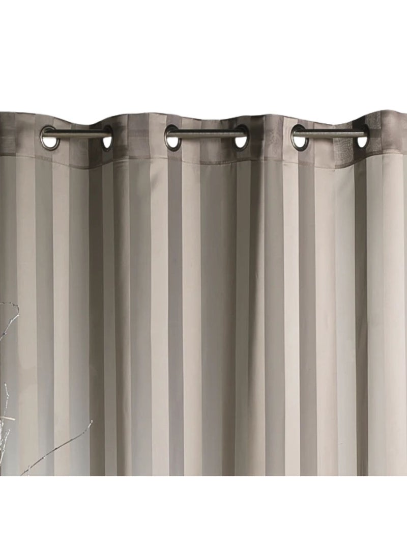 Transparente con rayas tejidas Taupe - Kiabi