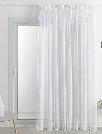 Transparente efecto lino con trenza fruncida