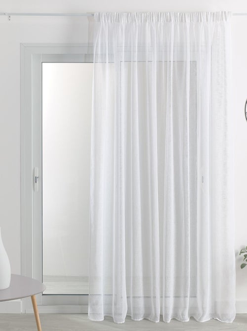 Transparente efecto lino con trenza fruncida - Kiabi
