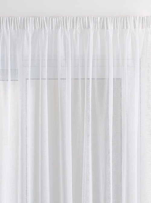 Transparente efecto lino con trenza fruncida - Kiabi