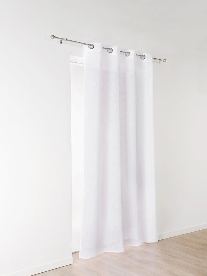 Transparente ligero con aspecto de lino Blanco - Kiabi