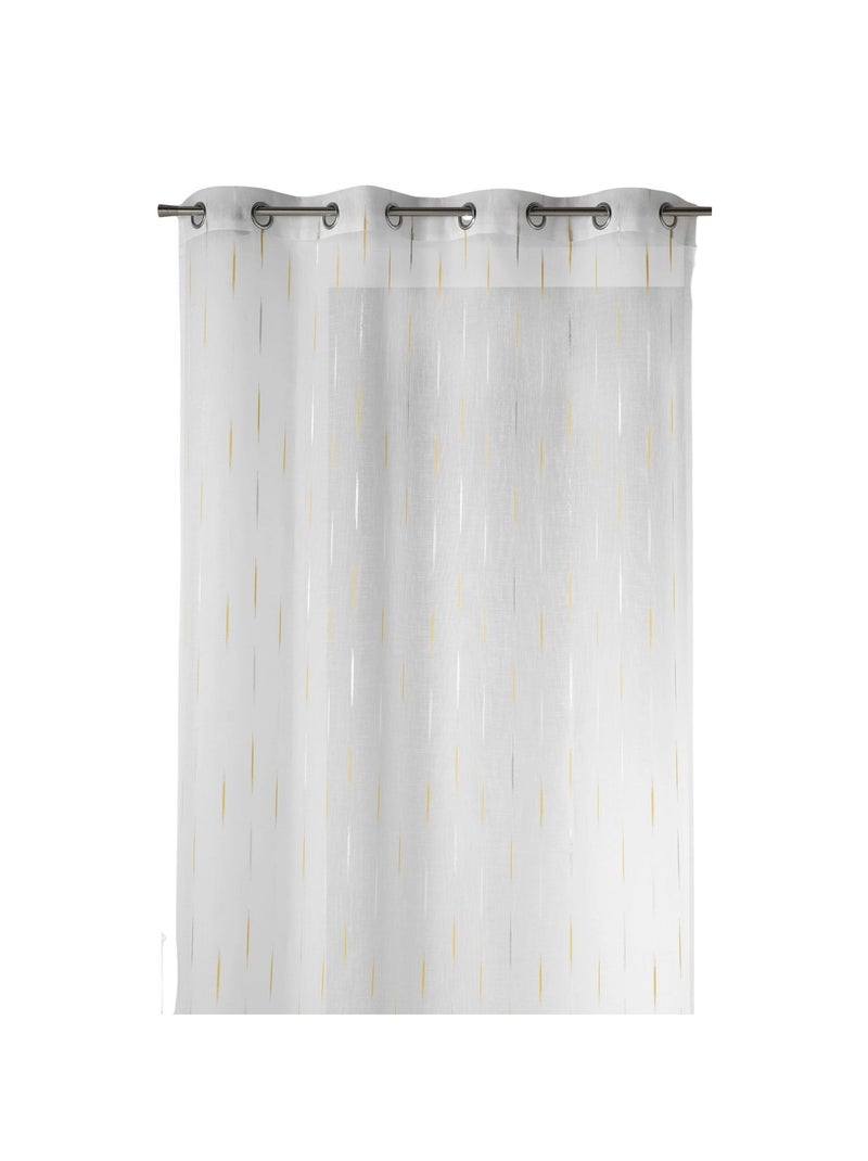 Transparente ligero con líneas bordadas Amarillo - Kiabi