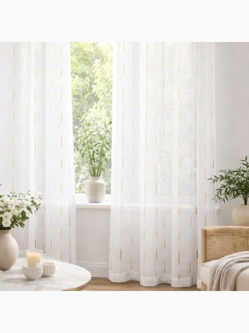 Transparente ligero con líneas bordadas - Kiabi Transparente ligero con líneas bordadas - Kiabi