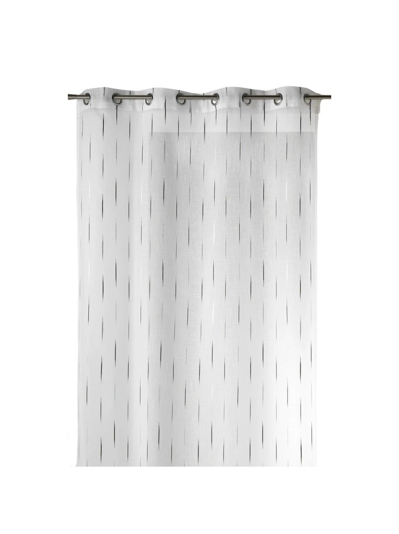 Transparente ligero con líneas bordadas Gris claro - Kiabi