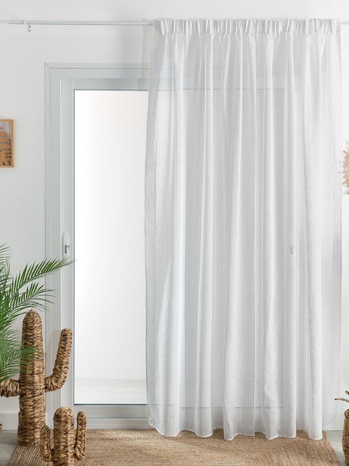 Transparente liso con trenza fruncida y rayas de fantasía - Kiabi