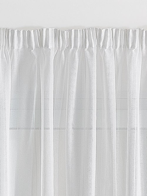 Transparente liso con trenza fruncida y rayas de fantasía - Kiabi