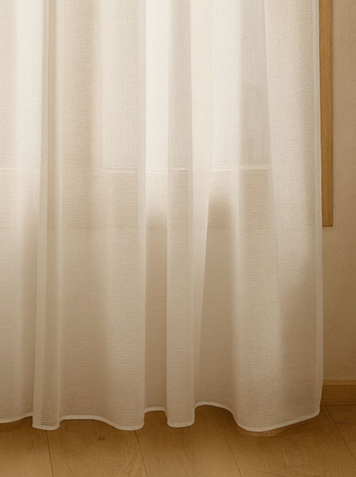 Transparente liso con trenza fruncida y rayas de fantasía - Kiabi
