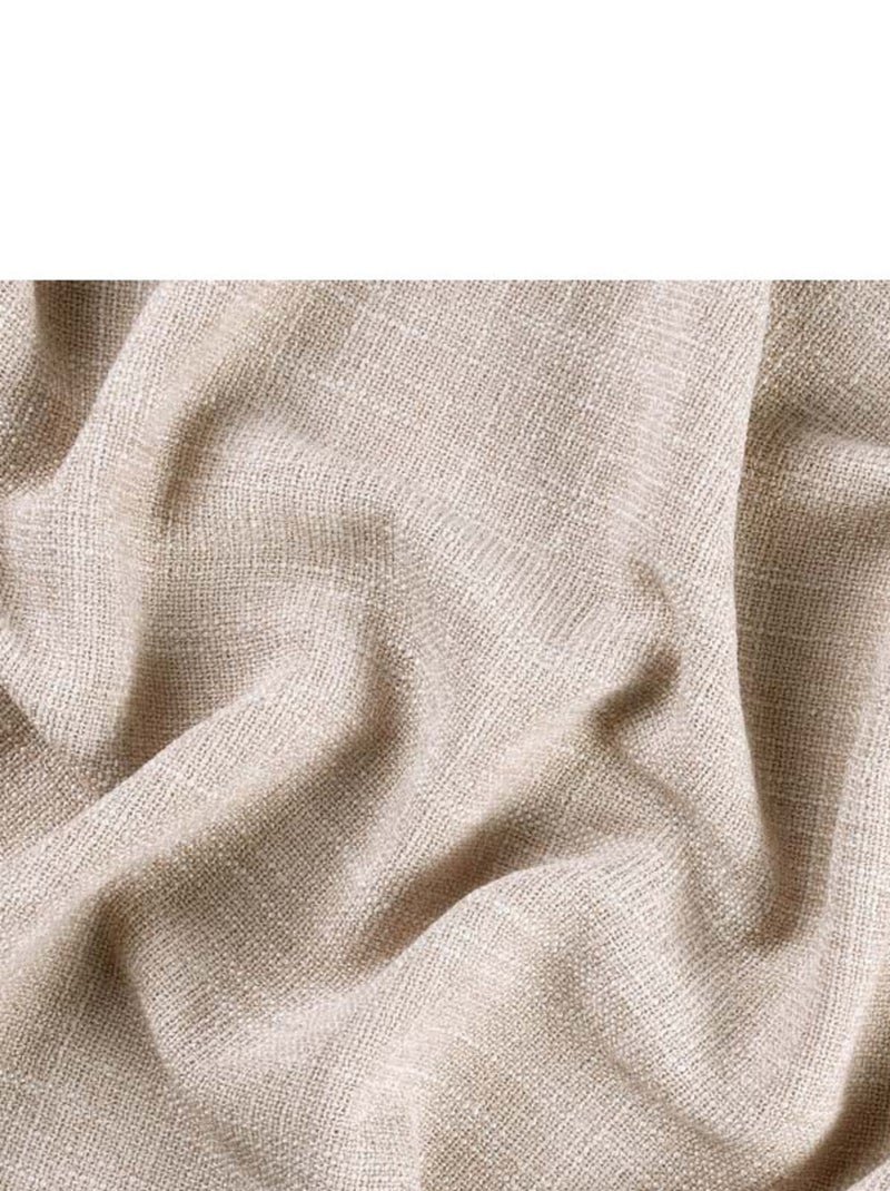Transparente semiopaco efecto lino Beige - Kiabi