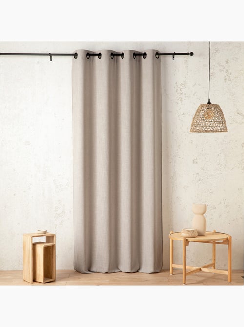 Transparente semiopaco efecto lino - Kiabi