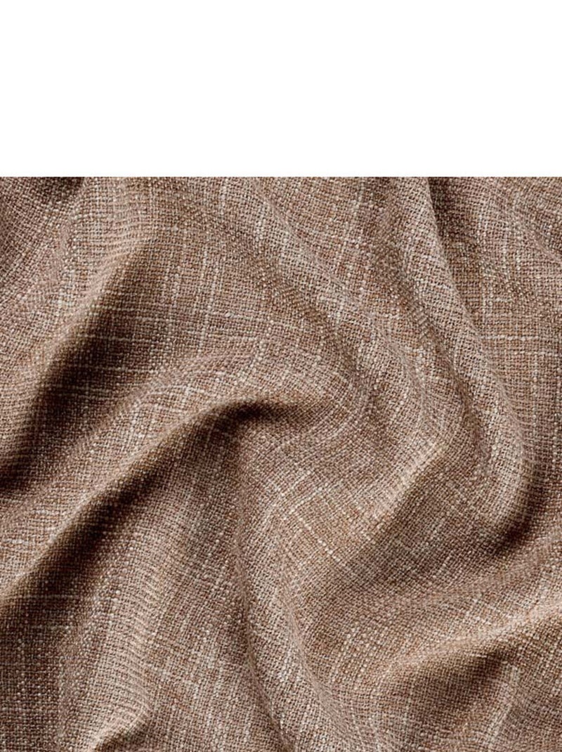 Transparente semiopaco efecto lino Taupe - Kiabi