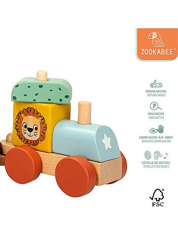 Tren de madera animales woomax
