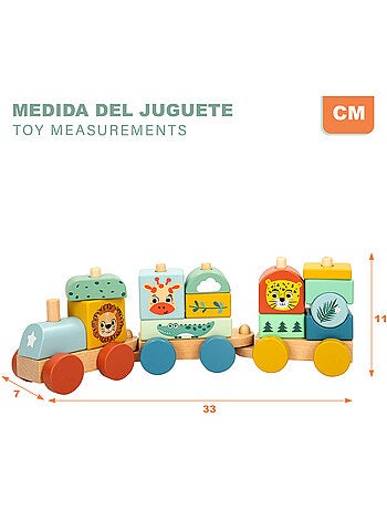 Tren de madera animales woomax