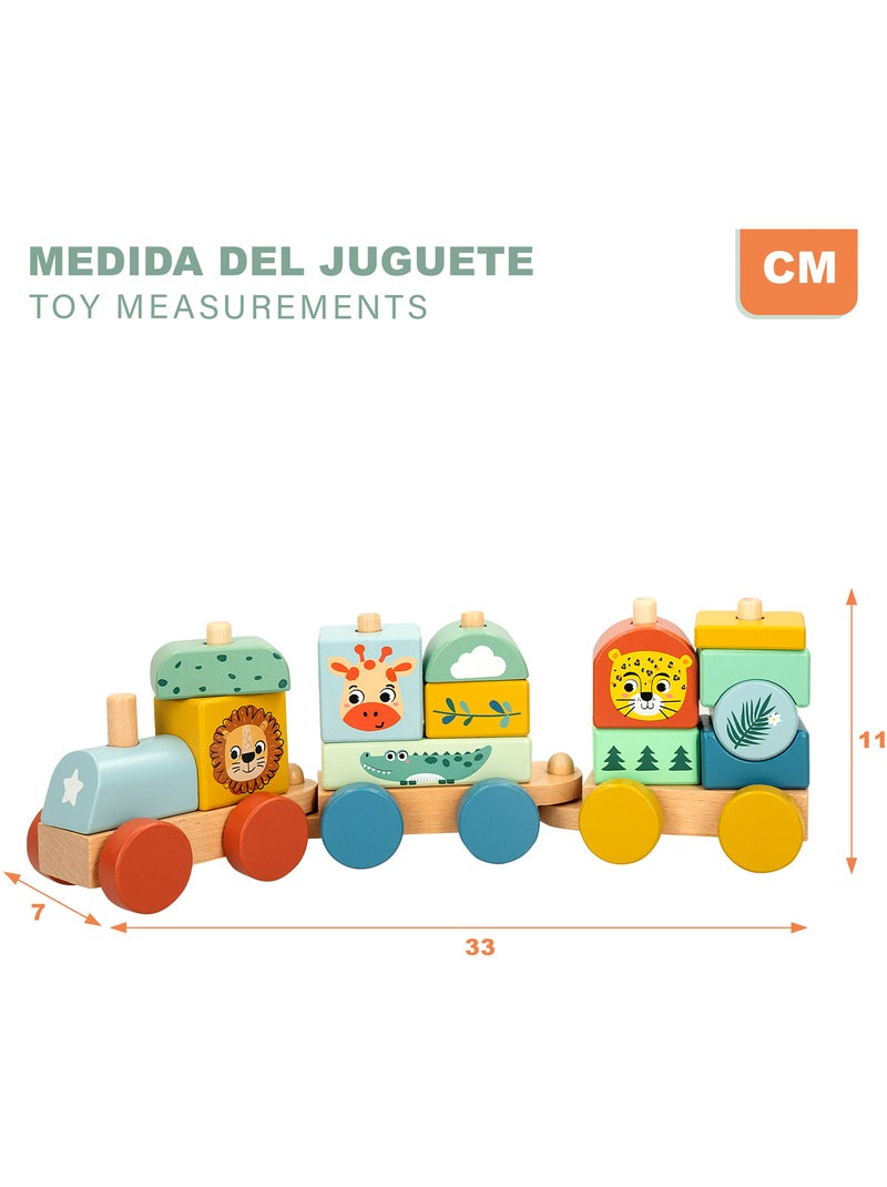 Tren de madera animales woomax Multicolor - Kiabi